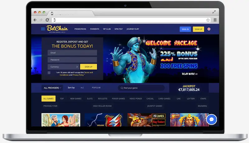 betchain bitcoin casino free spins bonus