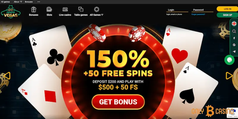 cryptovegas bitcoin casino free spins bonus